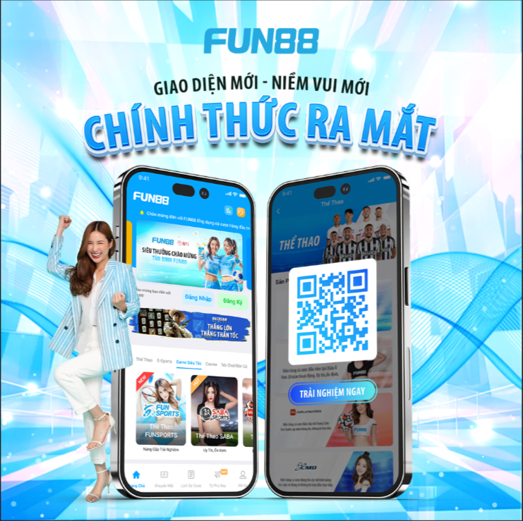 Fun88 chính thức có giao diện mới cho điện thoại