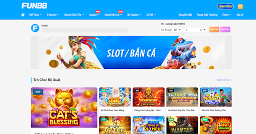 Hướng Dẫn Chơi Slot Game Fun88 - Cách Rút Tiền Thắng